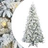 vidaXL K&uuml;nstlicher klappbarer Weihnachtsbaum Wei&szlig; 240 cm PE und PVC