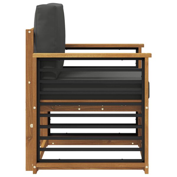 vidaXL Outdoor-Sofagarnitur mit Kissen Natur 71 x 63 x 73 cm