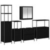 vidaXL Badezimmerm&ouml;bel-Set 5 stk. Schwarz 36 x 35 x 165 cm