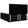 vidaXL Boxspringbett mit Matratze Schwarz 180x200 cm Stoff