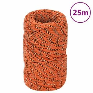 vidaXL Bootsseil Orange 2 mm 25 m Polypropylen