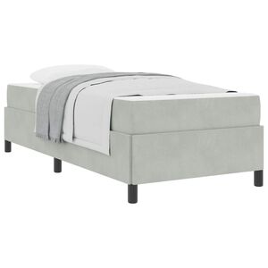 vidaXL Bettrahmen Hellgrau 80 x 200 cm Stoff