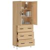 vidaXL Highboard Sonoma-Eiche 69,5x34x180 cm Holzwerkstoff