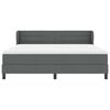 vidaXL Boxspringbett mit Matratze Dunkelgrau 180 x 200 cm Stoff