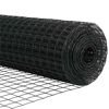 vidaXL Zaun mit Pfosten Grau 0,4 x 25 m Stahl und PVC