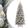 vidaXL K&uuml;nstlicher Weihnachtsbaum mit 300 LEDs mit St&auml;nder Wei&szlig; 240 cm