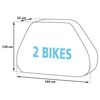 Eurotrail Fahrradabdeckung für Heckträger 2 Fahrräder