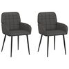 vidaXL Esszimmerst&uuml;hle 2 pcs Kunstleder Schwarz 57 x 50 x 85 cm