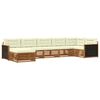 vidaXL Outdoor-Sofagarnitur 7 stk. Natur und Creme
