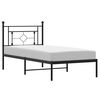 vidaXL Bettgestell mit Kopfteil Metall Schwarz 90x200 cm