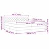vidaXL Boxspringbett mit Matratze Dunkelgrau 200 x 200 cm Samt