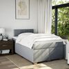 vidaXL Boxspringbett mit Matratze Hellgrau 120x190 cm Stoff