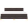 vidaXL Boxspringbett mit Matratze Dunkelbraun 180 x 200 cm Stoff