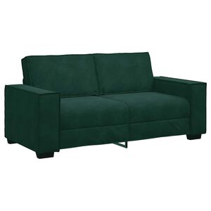 vidaXL 2-Sitzer-Sofa Dunkelgr&uuml;n 180x78x84 cm Samt