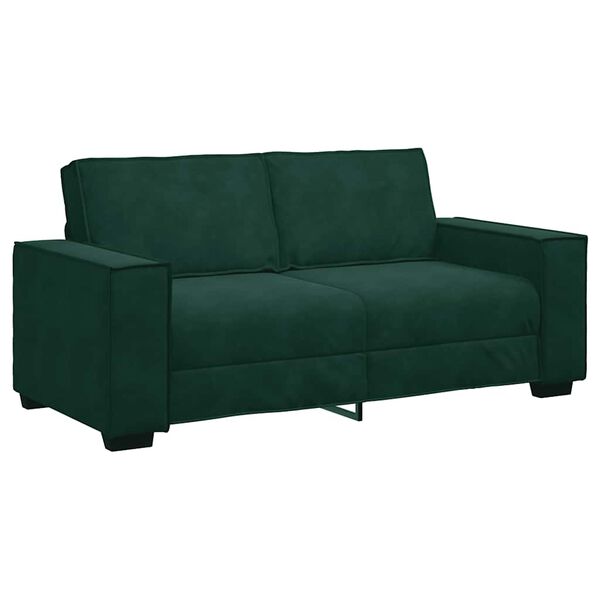 vidaXL 2-Sitzer-Sofa Dunkelgr&uuml;n 180x78x84 cm Samt