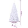 vidaXL K&uuml;nstlicher Weihnachtsbaum Wei&szlig; 210 cm PVC und Stahl