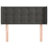 vidaXL Kopfteil mit Ohren Dunkelgrau 83x16x78/88 cm Samt