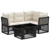 vidaXL Gartensofa-set 5 stk. Schwarz Poly-Rattan