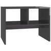 vidaXL Beistelltisch Hochglanz-Grau 60x40x45 cm Holzwerkstoff