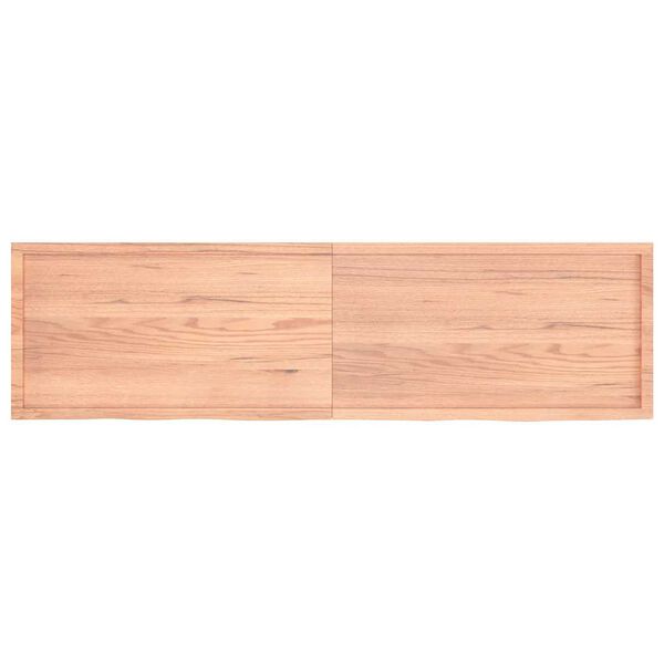 vidaXL Waschtischplatte Hellbraun 220x60x(2-6) cm Massivholz Behandelt