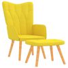 vidaXL Relaxsessel mit Hocker Senfgelb Stoff