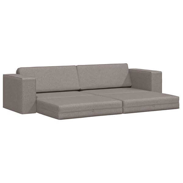 vidaXL Schlafsofa 200cm Taupe Stoff