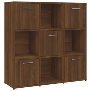 vidaXL B&uuml;cherregal Braun Eichen-Optik 90x30x90 cm Holzwerkstoff