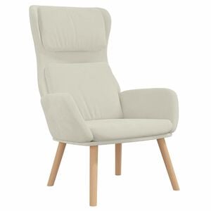 vidaXL Relaxsessel Cremewei&szlig; Samt