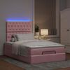 vidaXL Ottoman-Bett mit Matratzen & LEDs Rosa 120x190 cm Samt