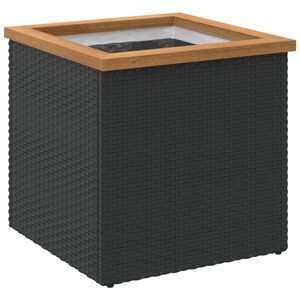vidaXL Pflanzk&uuml;bel Schwarz 40x40x40 cm Poly Rattan