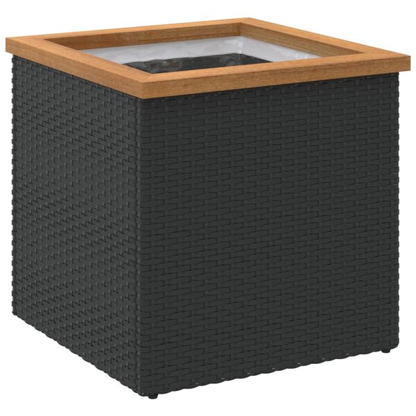 vidaXL Pflanzk&uuml;bel Schwarz 40x40x40 cm Poly Rattan