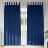 vidaXL Verdunkelungs-Vorh&auml;nge mit Ringen 2 pcs Dunkelblau 245 x 140 cm