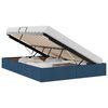 vidaXL Ottoman Bettgestell mit Speicher Blau 140 x 200 cm Stoff