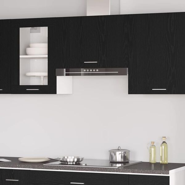 vidaXL H&auml;ngeschrank Lyon Schwarz Eichen-Optik 60 x 31 x 40 cm