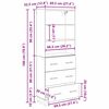 vidaXL Highboard Altholz 69,5 x 34 x 180 cm Holzwerkstoff