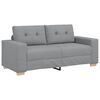 vidaXL Zweisitzer-Sofa Hellgrau 140 cm Stoff
