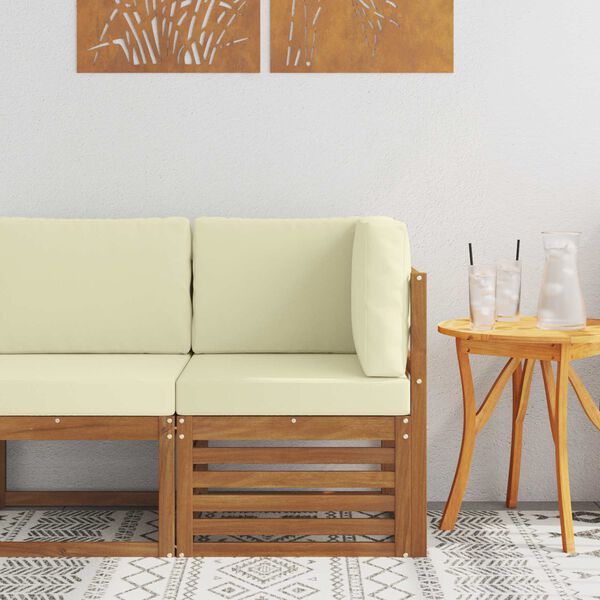 vidaXL Outdoor Ecksofa Massivholz Akazie Natur