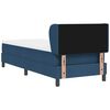 vidaXL Boxspringbett mit Matratze mit Kopfteil Blau 80 x 200 cm Stoff