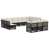vidaXL Gartensofa-set 13 pcs Schwarz Poly-Rattan