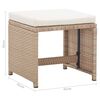vidaXL 15-tlg. Garten-Essgruppe mit Auflagen Poly Rattan Beige