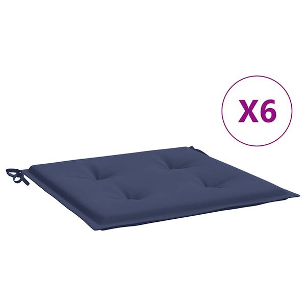 vidaXL Palettenkissen 6 Stk. Marineblau 50x50x4 cm Oxford-Gewebe