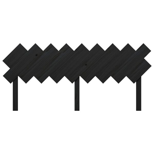 vidaXL Bett-Kopfteil Schwarz 178x3x80,5 cm Massivholz Kiefer