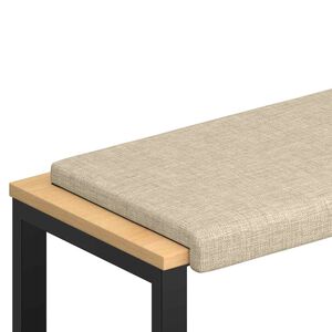 vidaXL Bankkissen Stoff Creme Tiefe 35 cm