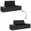 vidaXL Garten-Sofa-Set 6 pcs Schwarz Poly-Rattan