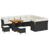 vidaXL Gartensofa-set 12 Stk. 9-Sitzanzahl Schwarz und Creme