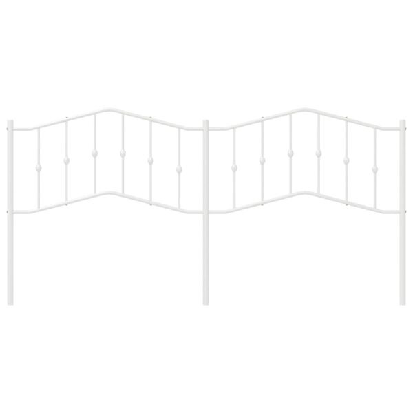 vidaXL Kopfteil Metall Weiß 200 cm