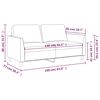 vidaXL 2-Sitzer-Sofa Creme 140 cm Kunstleder
