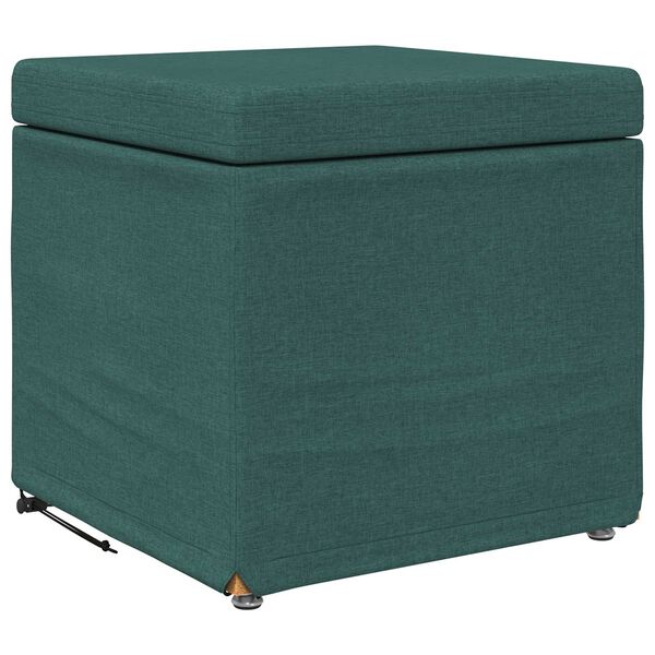 vidaXL Hocker Dunkelgr&uuml;n 41 x 41 x 40 cm Stoff und Pressholz