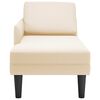 vidaXL Chaiselongue mit Kissen Creme Cordstoff
