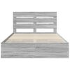 vidaXL Bettrahmen Graues Sonoma 140 x 190 cm Ingenieurs Holz